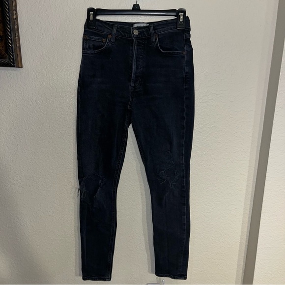 Agolde Riley High Rise Straight Crop Jeans Size 24 - Picture 1 of 10
